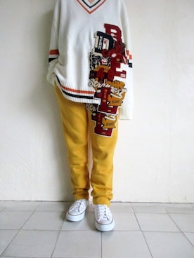 「doublet（ダブレット）のアイテム（パンツ）」を使った、TITY niigataさん（レディース・160cm）の冬コーディネート