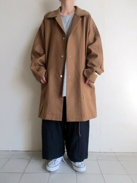 「my beautiful landlet（マイビューティフルランドレット）のアイテム（カバーオール）」を使った、TITY niigataさん（レディース・160cm）の夏コーディネート