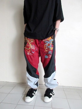「doublet（ダブレット）のアイテム（パンツ）」を使った、TITY niigataさん（レディース・160cm）の春コーディネート
