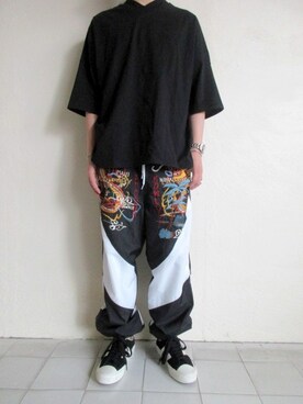 「doublet（ダブレット）のアイテム（パンツ）」を使った、TITY niigataさん（レディース・160cm）の春コーディネート