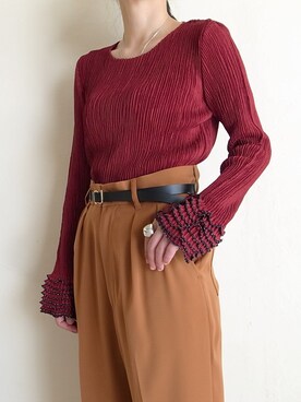 「BANSAN（バンサン）のアイテム」を使った、TITY niigataさん（レディース・160cm）の秋コーディネート