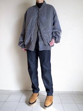 「stein」｜「アイテム（MA-1）」を使った、TITY niigataさん（レディース・160cm）の秋コーディネート