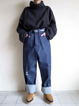 「yoko sakamoto（ヨーコサカモト）のアイテム」を使った、TITY niigataさん（レディース・160cm）の秋コーディネート