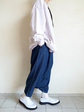 「STOF（ストフ）のアイテム（パンツ）」を使った、TITY niigataさん（レディース・160cm）の春コーディネート