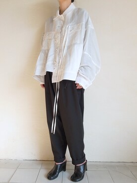 「アシンメトリー」｜「アイテム（ブルゾン）」を使った、TITY niigataさん（レディース・160cm）の春コーディネート
