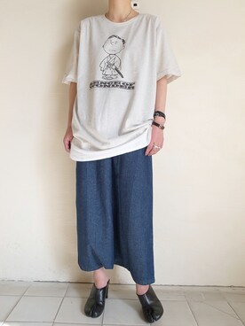 「STOF（ストフ）のアイテム（パンツ）」を使った、TITY niigataさん（レディース・160cm）の春コーディネート