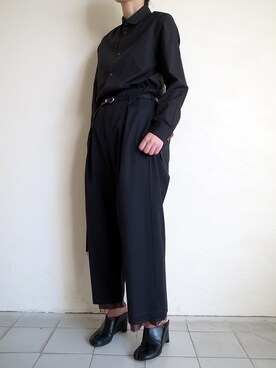 「sulvam」｜「アイテム（スラックス）」を使った、TITY niigataさん（レディース・160cm）の夏コーディネート