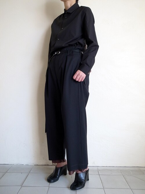 新品本物 sulvam hi カットオフ サルバム ハイウエストパンツ PT waist - スラックス