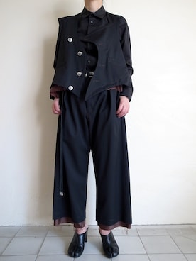 「sulvam」｜「アイテム（スラックス）」を使った、TITY niigataさん（レディース・160cm）の夏コーディネート
