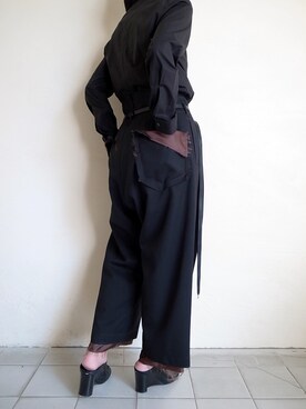「sulvam」｜「アイテム（スラックス）」を使った、TITY niigataさん（レディース・160cm）の夏コーディネート