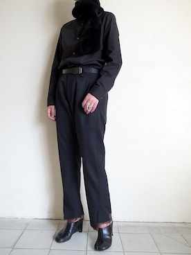 「アイテム（レッグウォーマー、ブラック系）」を使った、TITY niigataさん（レディース・160cm）の夏コーディネート