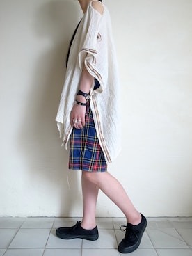 「blackmeans（ブラックミーンズ）のアイテム（トップス）」を使った、TITY niigataさん（レディース・160cm）の夏コーディネート