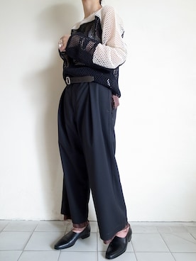 「blackmeans（ブラックミーンズ）のアイテム（トップス）」を使った、TITY niigataさん（レディース・160cm）の夏コーディネート
