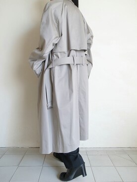「SHINYAKOZUKA（シンヤコヅカ）のアイテム（トレンチコート）」を使った、TITY niigataさん（レディース・160cm）の夏コーディネート