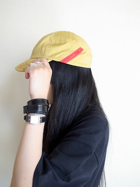 「PHINGERIN（フィンガリン）のアイテム（帽子）」を使った、TITY niigataさん（レディース・160cm）の夏コーディネート