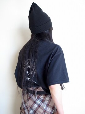 「PHINGERIN（フィンガリン）のアイテム（帽子）」を使った、TITY niigataさん（レディース・160cm）の夏コーディネート