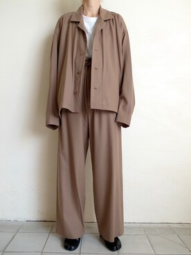 「yoke」｜「アイテム（その他アウター）」を使った、TITY niigataさん（レディース・160cm）の秋コーディネート