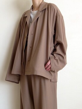 「yoke」｜「アイテム（その他アウター）」を使った、TITY niigataさん（レディース・160cm）の秋コーディネート