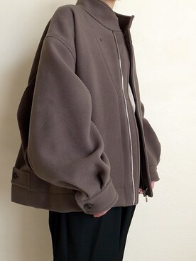 「stein（シュタイン）のアイテム（ブルゾン）」を使った、TITY niigataさん（レディース・160cm）の冬コーディネート