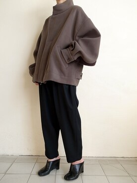 「stein（シュタイン）のアイテム（ブルゾン）」を使った、TITY niigataさん（レディース・160cm）の冬コーディネート