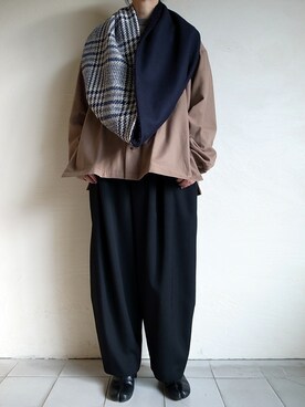 「yoke」｜「アイテム（その他アウター）」を使った、TITY niigataさん（レディース・160cm）の冬コーディネート
