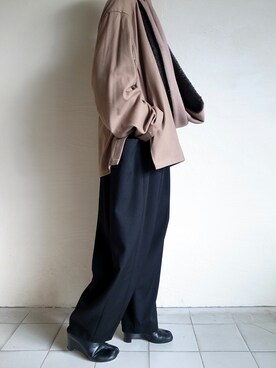 「yoke」｜「アイテム（その他アウター）」を使った、TITY niigataさん（レディース・160cm）の冬コーディネート