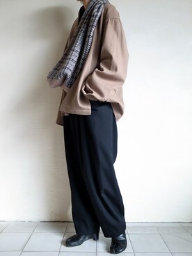 「yoke」｜「アイテム（その他アウター）」を使った、TITY niigataさん（レディース・160cm）の冬コーディネート