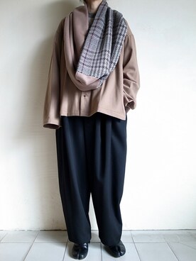 「yoke」｜「アイテム（その他アウター）」を使った、TITY niigataさん（レディース・160cm）の冬コーディネート