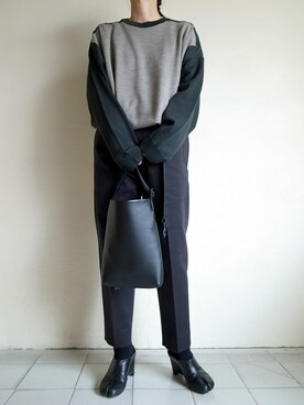 「SHINYAKOZUKA（シンヤコヅカ）のアイテム」を使った、TITY niigataさん（レディース・160cm）の春コーディネート