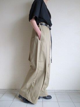「SHINYAKOZUKA（シンヤコヅカ）のアイテム」を使った、TITY niigataさん（レディース・160cm）の春コーディネート