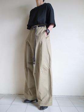 「SHINYAKOZUKA（シンヤコヅカ）のアイテム」を使った、TITY niigataさん（レディース・160cm）の春コーディネート