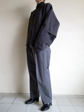 「チャコール」｜「アイテム（ブルゾン）」を使った、TITY niigataさん（レディース・160cm）の春コーディネート