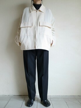 「stein（シュタイン）のアイテム（ブルゾン）」を使った、TITY niigataさん（レディース・160cm）の春コーディネート
