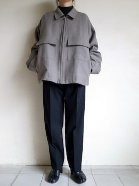 「stein（シュタイン）のアイテム（ブルゾン）」を使った、TITY niigataさん（レディース・160cm）の春コーディネート