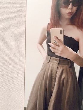 「COACH（コーチ）のアイテム（サングラス）」を使った、yuさん（レディース・151cm）の夏コーディネート