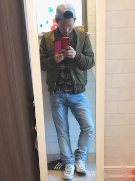 「H&M（エイチ・アンド・エム）のアイテム（その他アウター）」を使った、coroさん（メンズ・167cm）の冬コーディネート