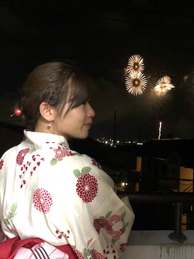 「grace（グレース）のアイテム（浴衣）」を使った、chippiさん（レディース・157cm）の秋コーディネート