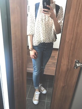 「Marc by Marc Jacobs（マークバイマークジェイコブス）のアイテム（アナログ腕時計）」を使った、AnPさん（レディース・152cm）の夏コーディネート