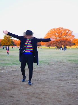 「SEVENDAYS=SUNDAY（セブンデイズサンデイ）のアイテム（チェスターコート）」を使った、みずおさん（メンズ・170cm）の冬コーディネート