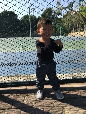 「JOE FRESH（フレッシュ）のアイテム」を使った、佐由松さん（キッズ・90cm）の冬コーディネート