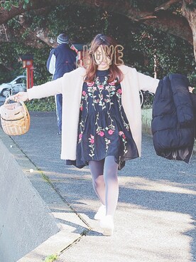 「LOSICARIE（ロシカリエ）のアイテム」を使った、c h i h i r ☻︎さん（レディース・158cm）の冬コーディネート