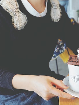 「Kaon（カオン）のアイテム」を使った、c h i h i r ☻︎さん（レディース・158cm）の春コーディネート