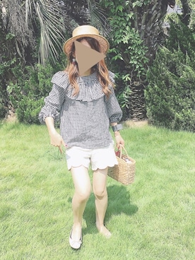 「crolla（クローラ）のアイテム」を使った、c h i h i r ☻︎さん（レディース・158cm）の夏コーディネート