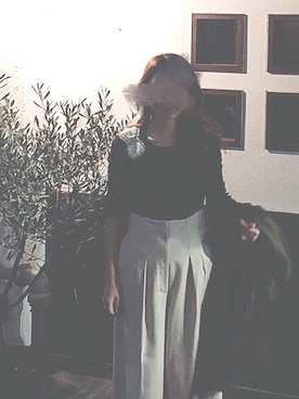 「Kaon（カオン）のアイテム」を使った、c h i h i r ☻︎さん（レディース・158cm）の秋コーディネート