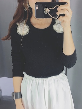 「Kaon（カオン）のアイテム」を使った、c h i h i r ☻︎さん（レディース・158cm）の秋コーディネート