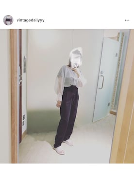 「スウェット」｜「アイテム（スーツパンツ）」を使った、没头脑和不高兴:))さん（レディース・165cm）の秋コーディネート
