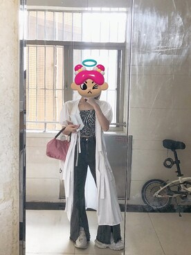 「日系极简」｜「アイテム（スニーカー）」を使った、没头脑和不高兴:))さん（レディース・165cm）の春コーディネート