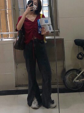 「日系极简」｜「アイテム（スニーカー）」を使った、没头脑和不高兴:))さん（レディース・165cm）の夏コーディネート