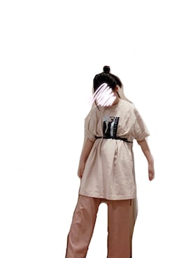 「しまむら（シマムラ）のアイテム（ワンピース、ベージュ系）」を使った、maさん（レディース・151cm）の秋コーディネート