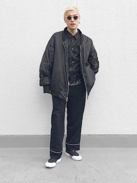 「アイテム（スリッポン）」を使った、ryoさん（メンズ・170cm・20代）の夏コーディネート